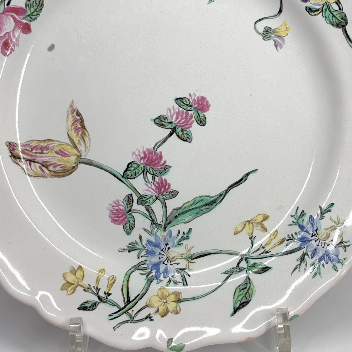 Assiette en faïence de Marseille - Veuve Perrin - XVIIIe siècle-photo-3