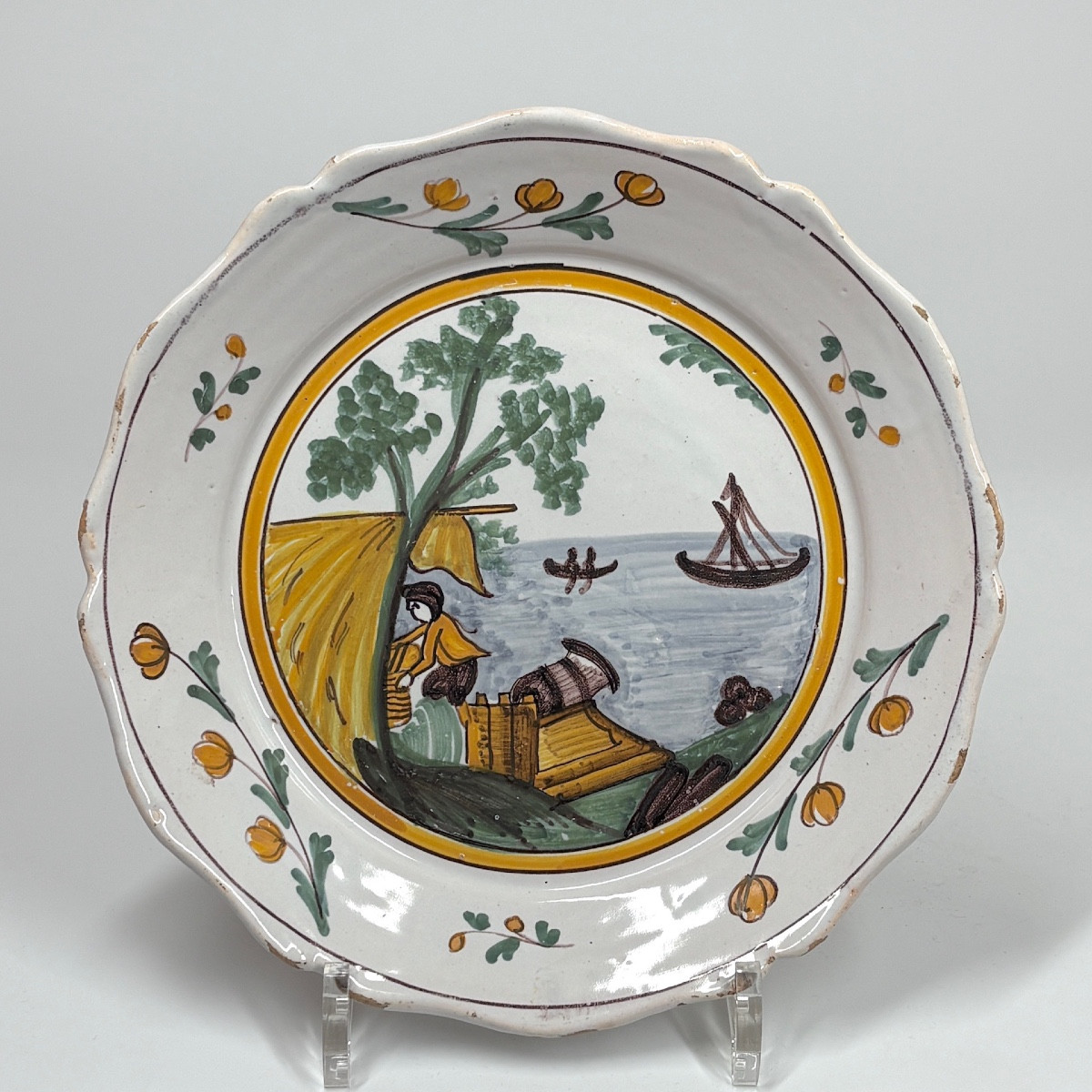 Revolutionary Plate In Nevers Earthenware - 18th Century