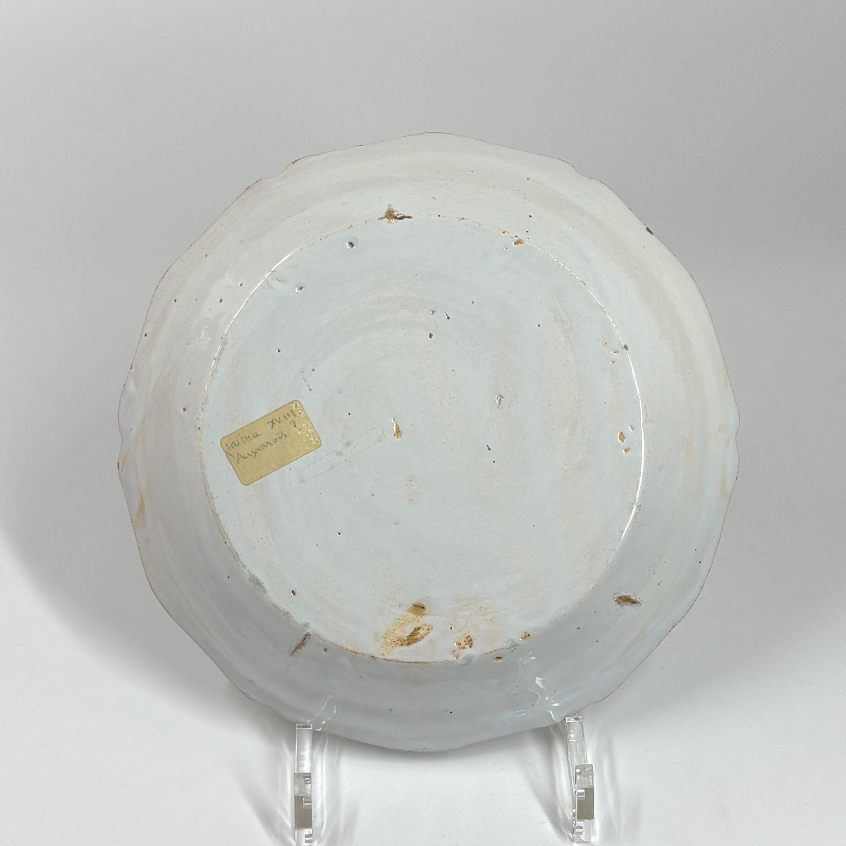 Nevers Faience Plate - Chinese Man With Parasol - 18th Century-photo-2