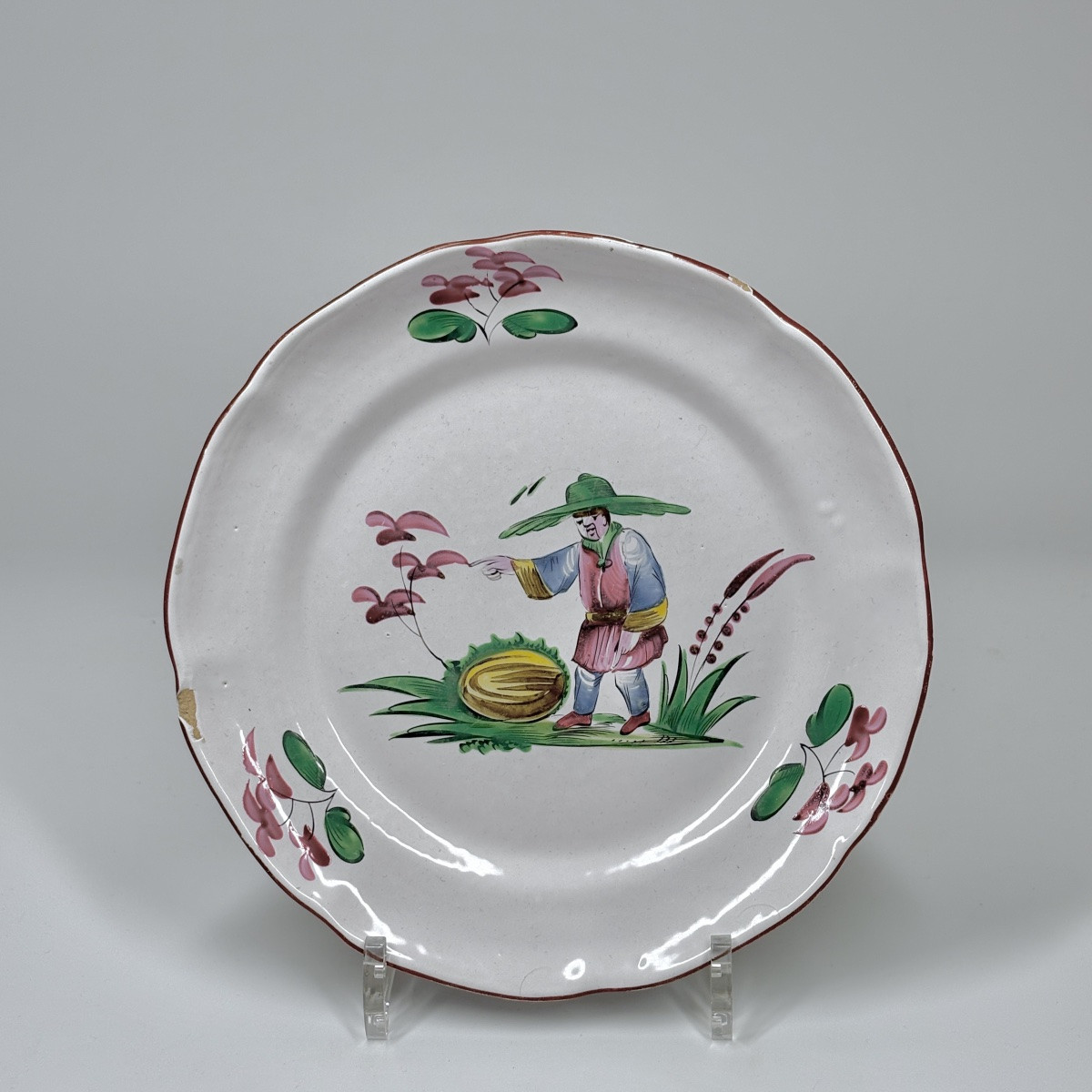 Set Of Nine Earthenware Plates And Dishes From Eastern France - 18th-19th Century-photo-2