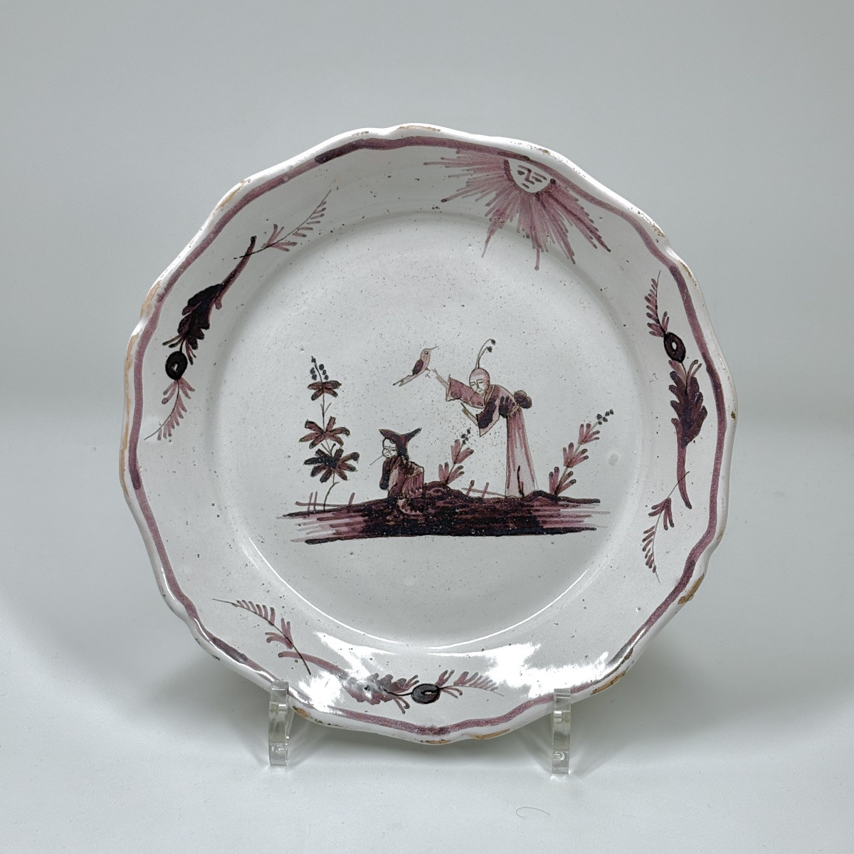 Set Of Nine Earthenware Plates And Dishes From Eastern France - 18th-19th Century-photo-5