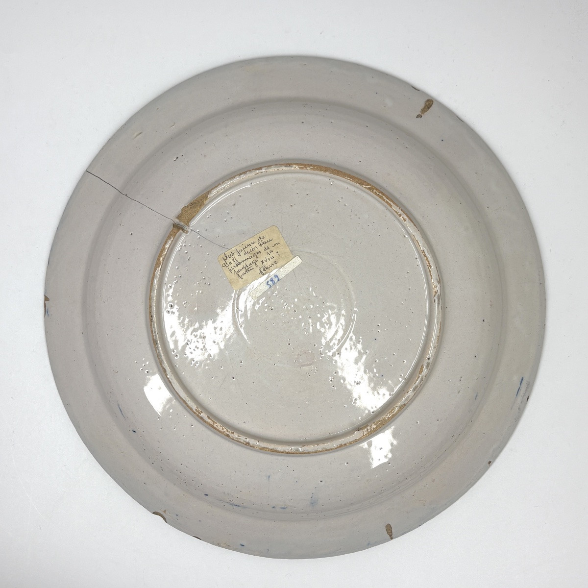 A Dish And Three Plates From Delft -18th Century-photo-3