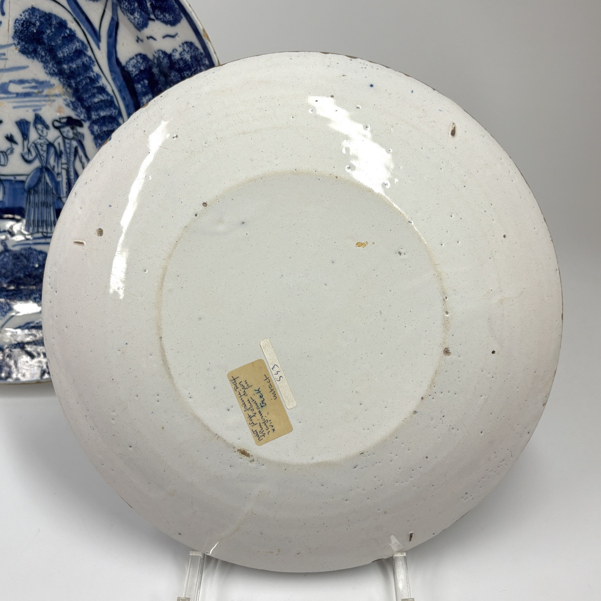 A Dish And Three Plates From Delft -18th Century-photo-1