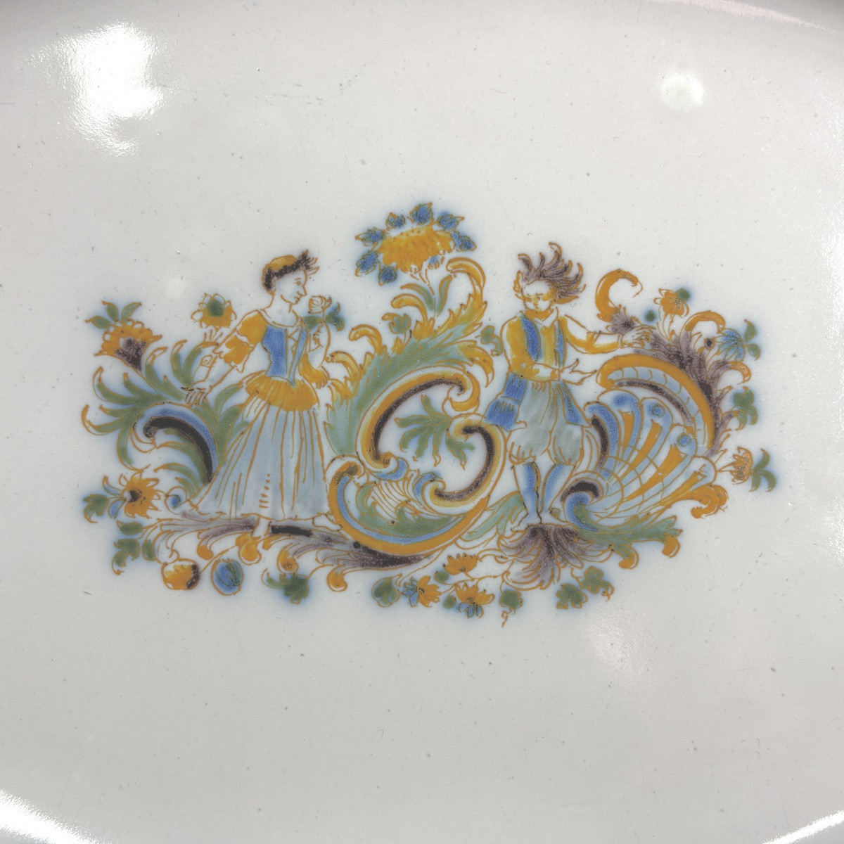 Oval Dish In Marseille Earthenware - 18th Century-photo-2