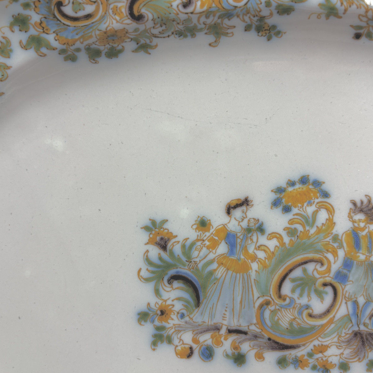 Oval Dish In Marseille Earthenware - 18th Century-photo-3