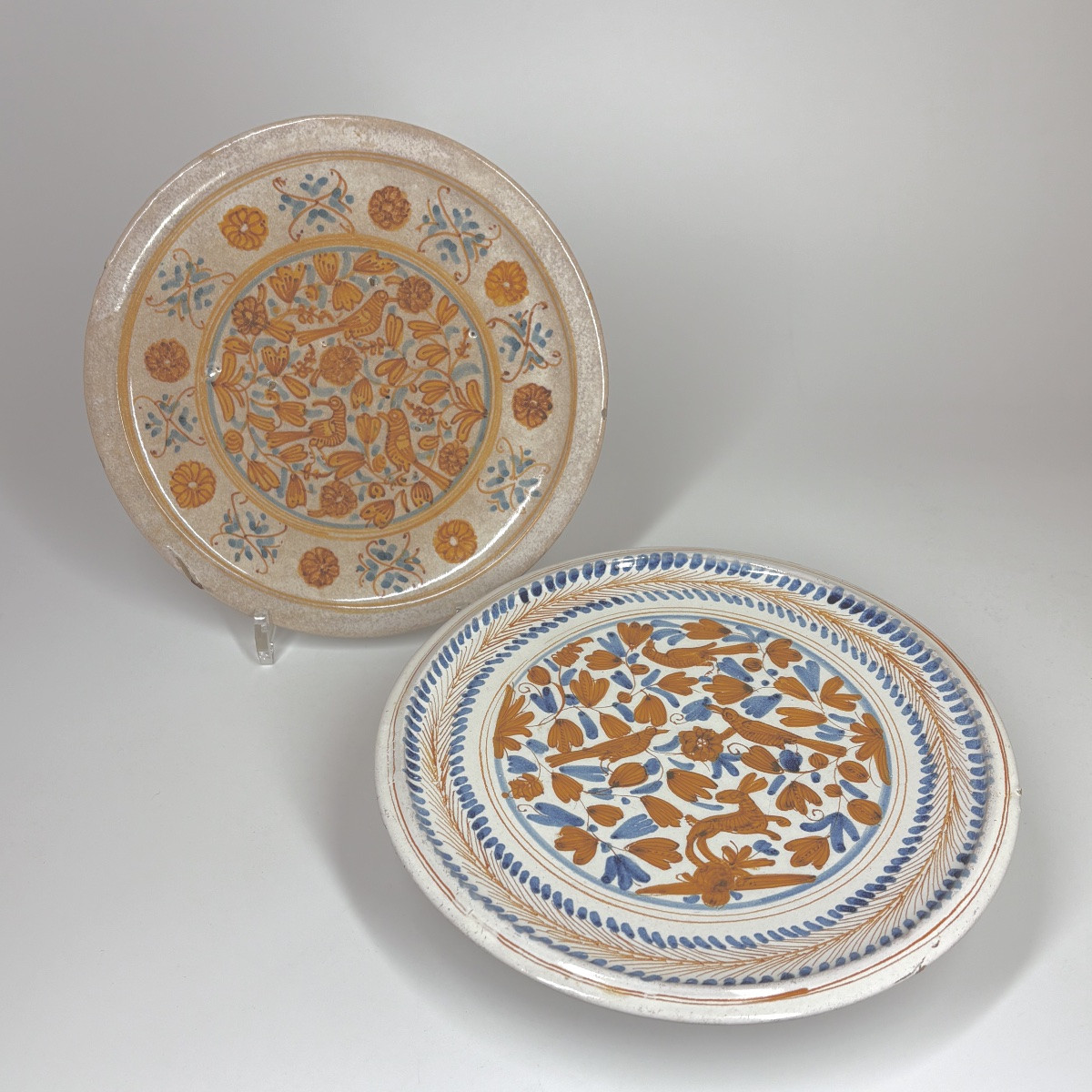 Two Deruta Earthenware Trays - 17th Century-photo-2