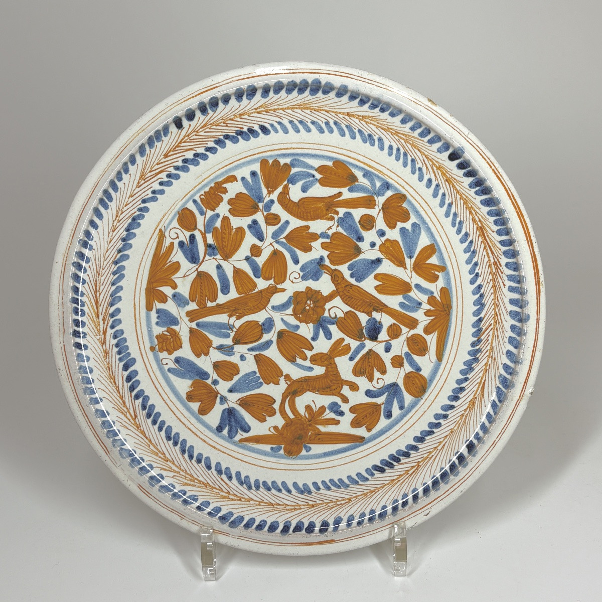Two Deruta Earthenware Trays - 17th Century-photo-3
