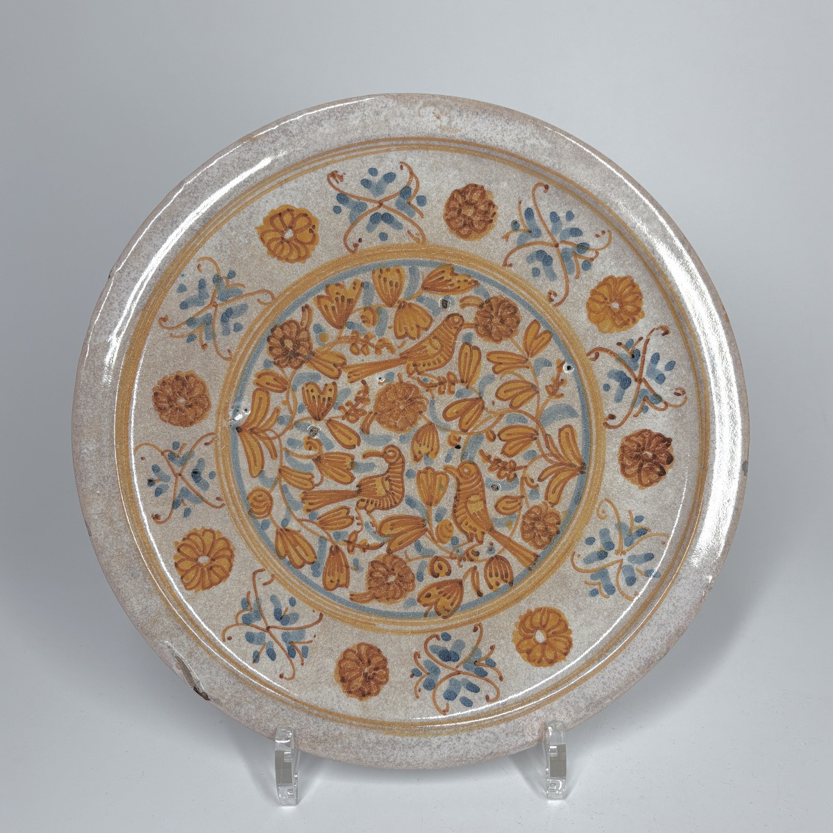 Two Deruta Earthenware Trays - 17th Century-photo-2