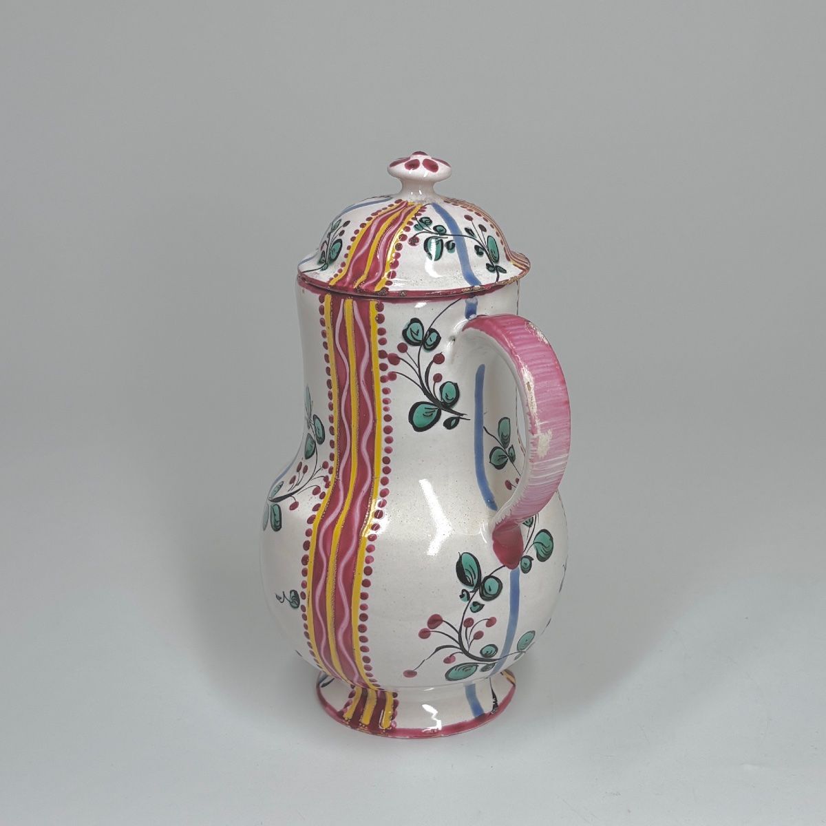 Aprey Earthenware Coffee Pot And Two Juice Jars - 18th Century-photo-3