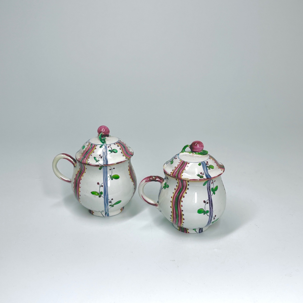 Aprey Earthenware Coffee Pot And Two Juice Jars - 18th Century-photo-2