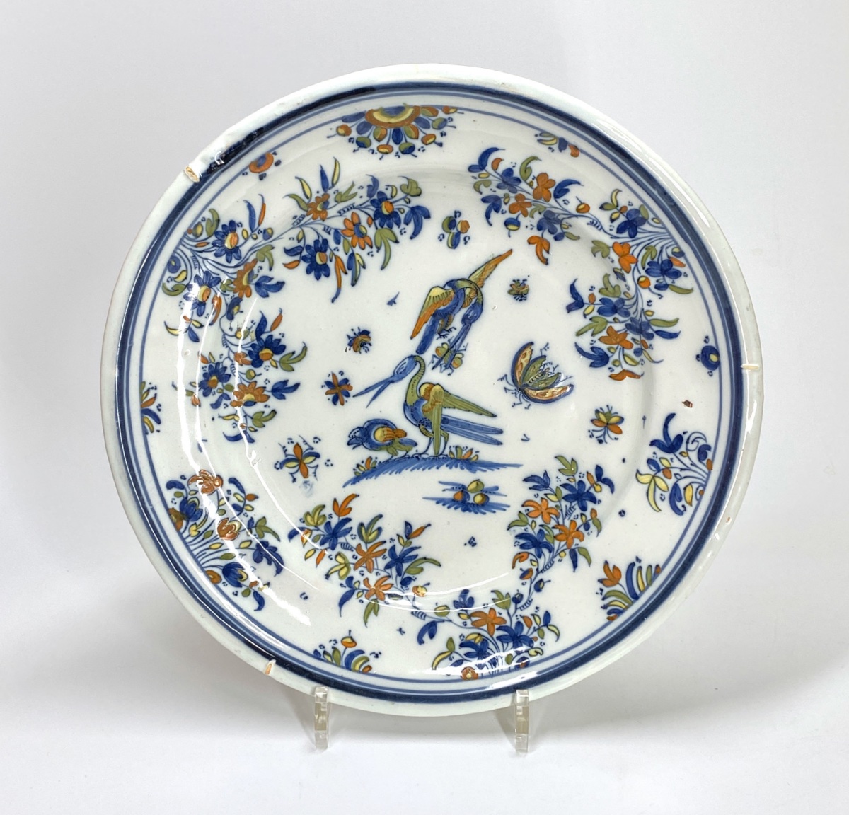 Alcora (spain) - Bird Dish - 18th Century