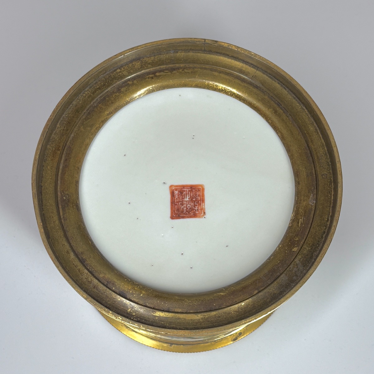 Rafraichîssoir en porcelaine de Chine - Monture signée Boin-Taburet - XIXe siècle-photo-3