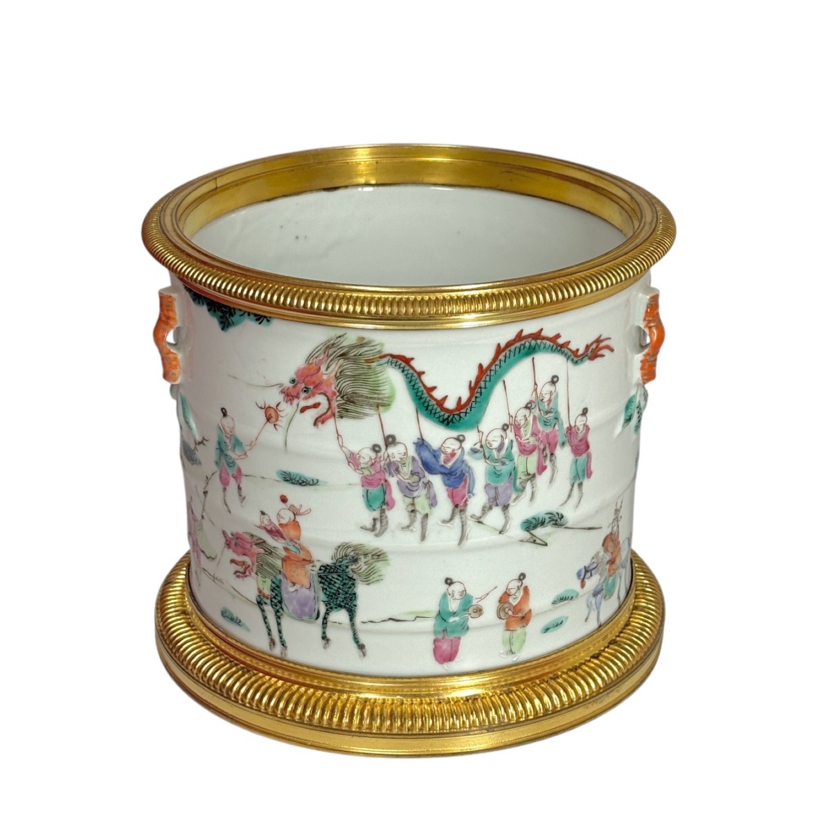 Chinese Porcelain Cooler—base Signed "boin-taburet"—19th Century