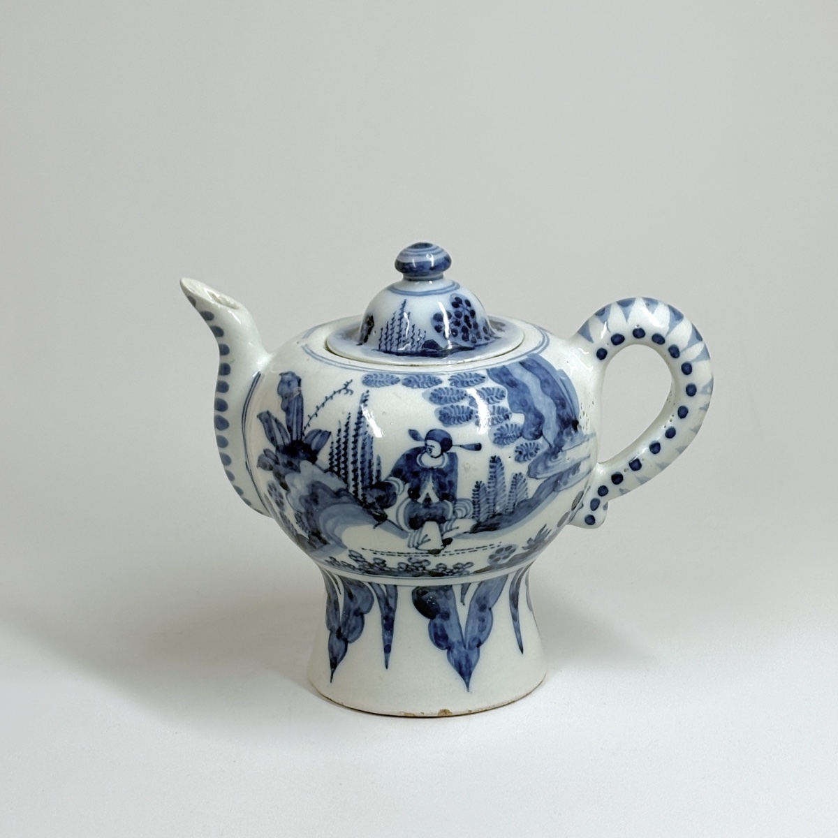 Théière en faïence de Delft - XVIIe siècle-photo-2