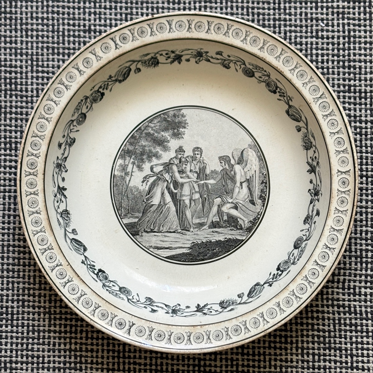 Ensemble de 19 faïences fines Stone et Coquerel et de Creil - Début du XIXe siècle-photo-4