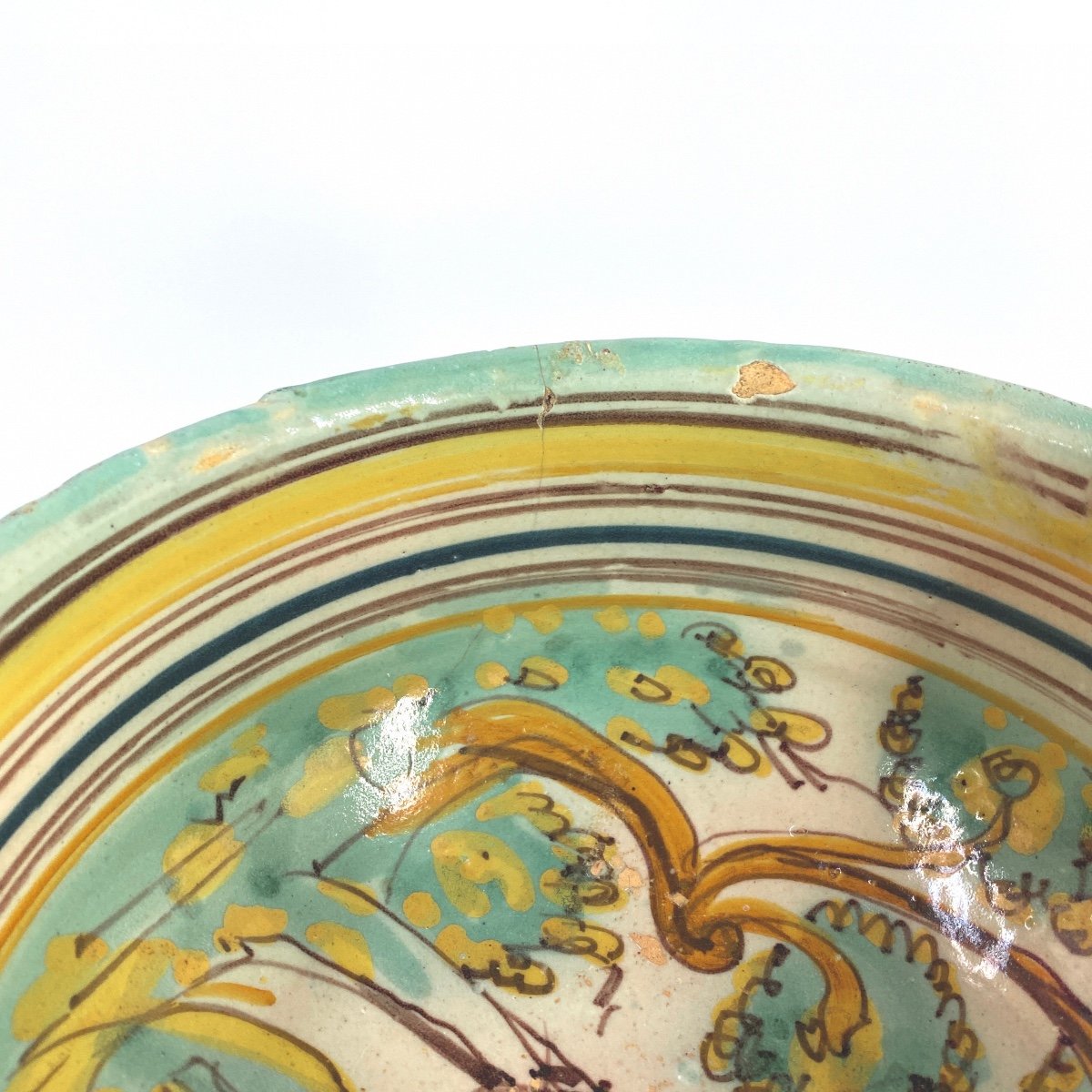 Talavera - Deux coupes à décor d'un échassier et d'un lièvre - XVIIIe siècle-photo-6