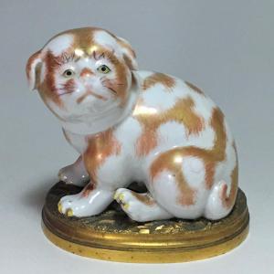 Petit chiot en porcelaine japonaise de Kutani - XIXe siècle