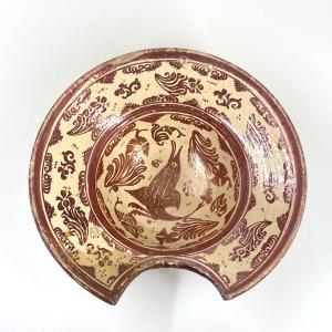 Manisès - Hispano-moorish Earthenware Beard Dish - Circa 1600