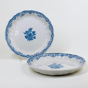 Paire de compotiers en faïence de Moustiers - XVIIIe siècle