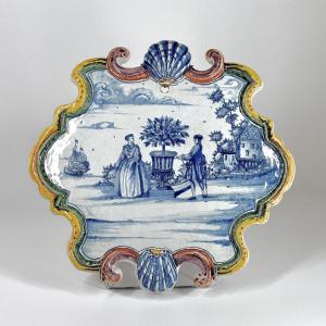 Grande plaque en faïence de Delft - XVIIIe siècle