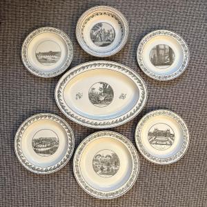 19 Pieces Of Fine Earthenware From Stone Et Coquerel And Creil – Early 19th Century
