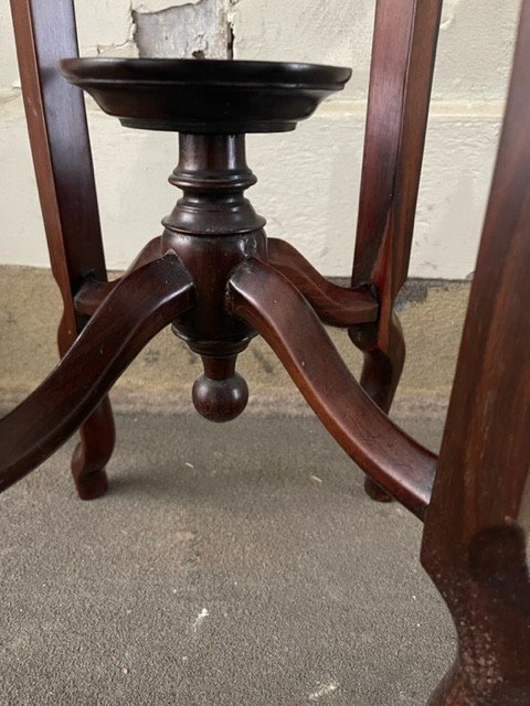 China Hardwood Table With Marble Marquetry Top-photo-3
