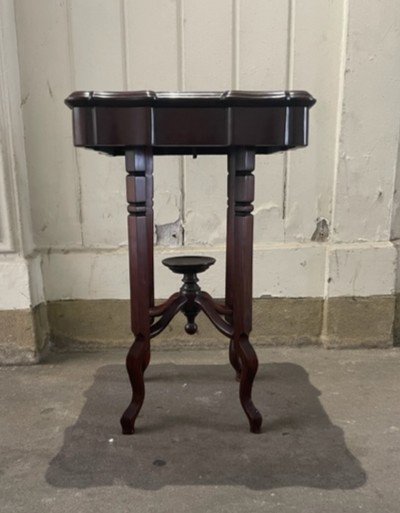 China Hardwood Table With Marble Marquetry Top