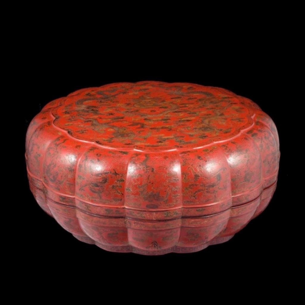 China Lacquer Box Qianlong Period Decorated With A Dragon Five Claws-photo-2