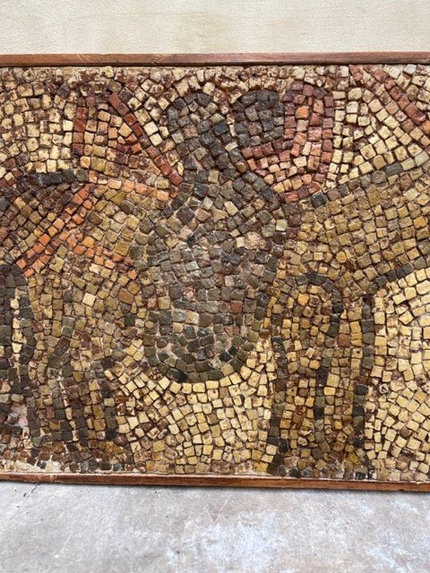 Mosaïque Méditerranéenne Polychrome Représentant Un âne-photo-3