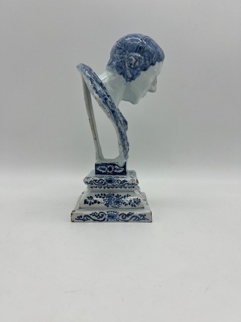 Bust In Delft Or German Earthenware Eighteenth Century-photo-4