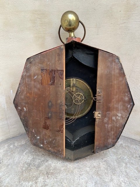 Painted Metal Bull's Eye Clock-photo-2
