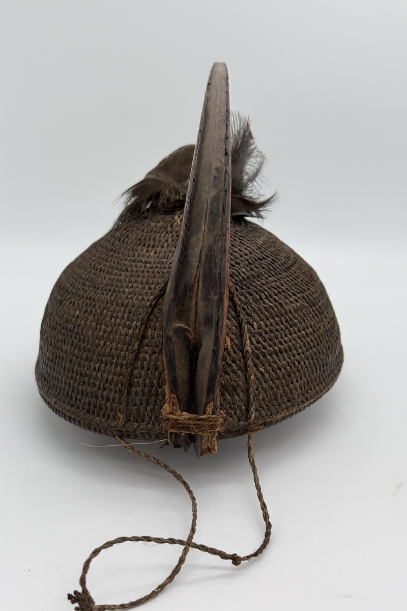 Nyishi Indian Warrior Hornbill Hat, 19th/20th Century. -photo-2
