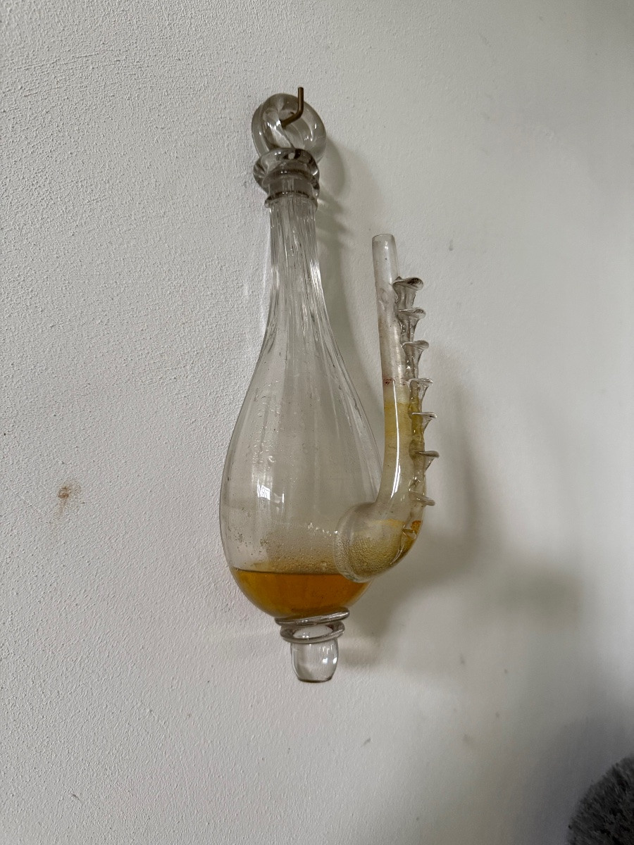18th Century Glass Barometer (donderglas) Decorated With Ribbons.-photo-2