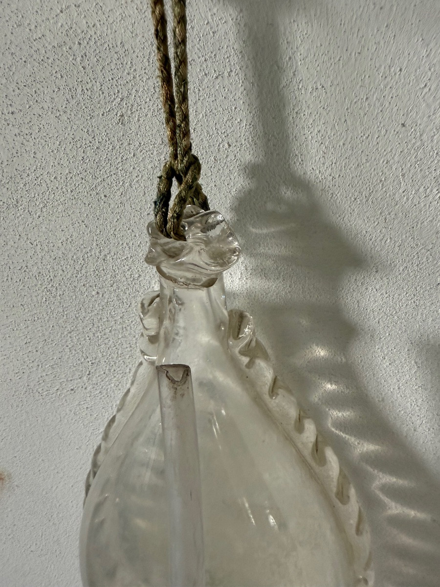 Glass Barometer (donderglas) From The 18th And 19th Centuries, Decorated With Ribbons-photo-4