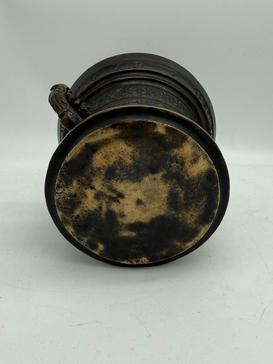 Mortier en bronze à deux anses-photo-1