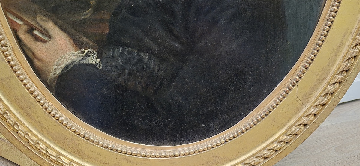 Portrait Of A Scientist With Microscope, Magnifying Glass And Books.  -photo-3