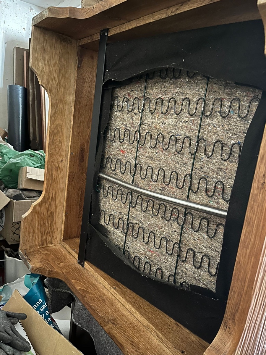 Pair Of Lounge Armchairs In Solid Oak-photo-6