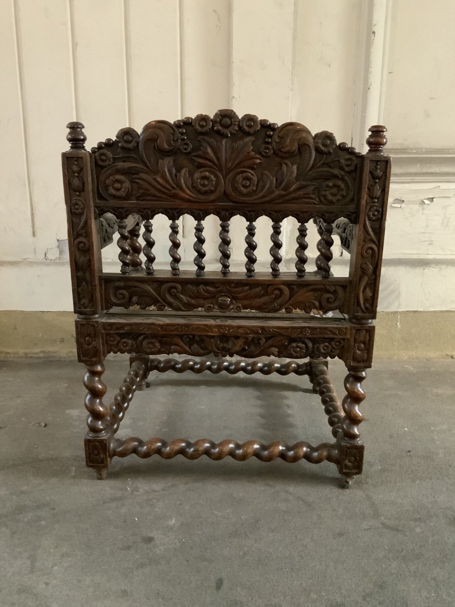 Very Refined And Rare Dutch Colonial Armchair.-photo-3