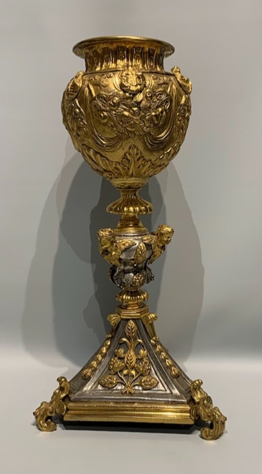 Monstrance In Silver And Gilded Metal Eighteenth Century-photo-4