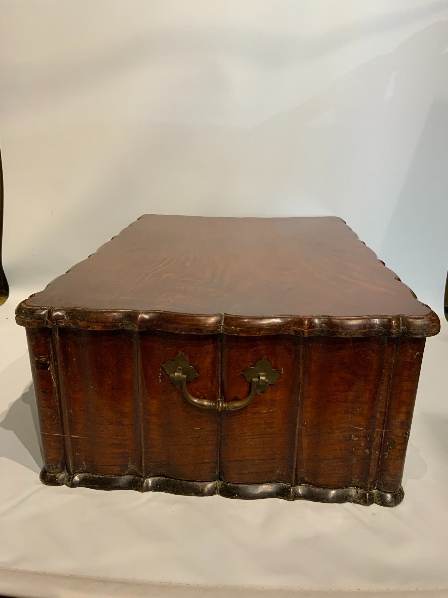 Large Colonial Wooden Travel Box XVIIIth Century-photo-4