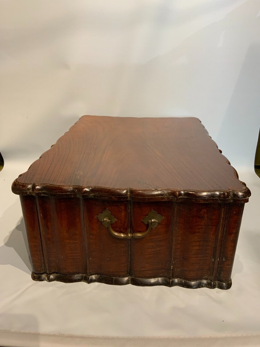 Large Colonial Wooden Travel Box XVIIIth Century-photo-6