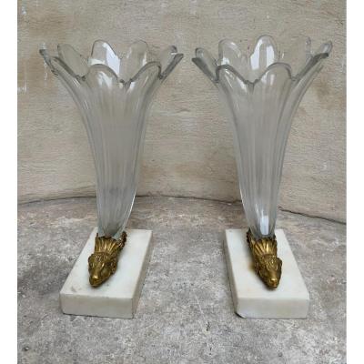 A Pair Of Rhyton Vases