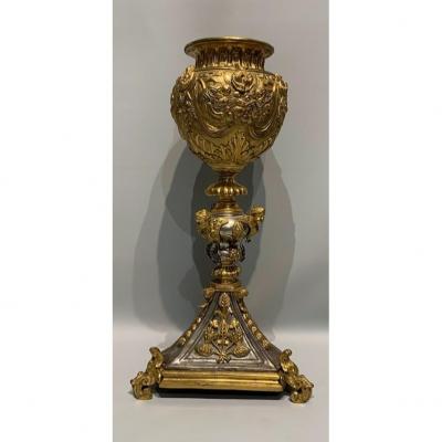 Monstrance In Silver And Gilded Metal Eighteenth Century