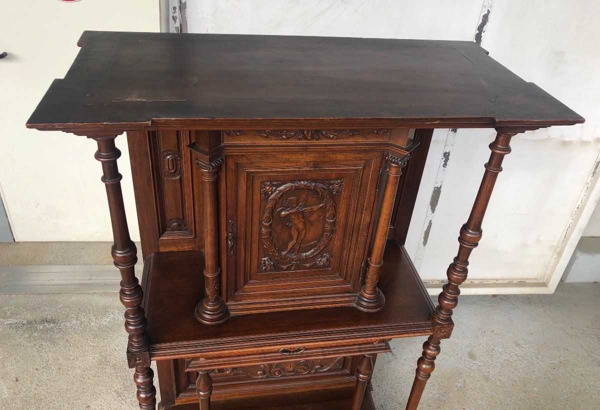 Credenza In Walnut Renaissance Style Late XIXth Century - Buffet - Sideboard-photo-2