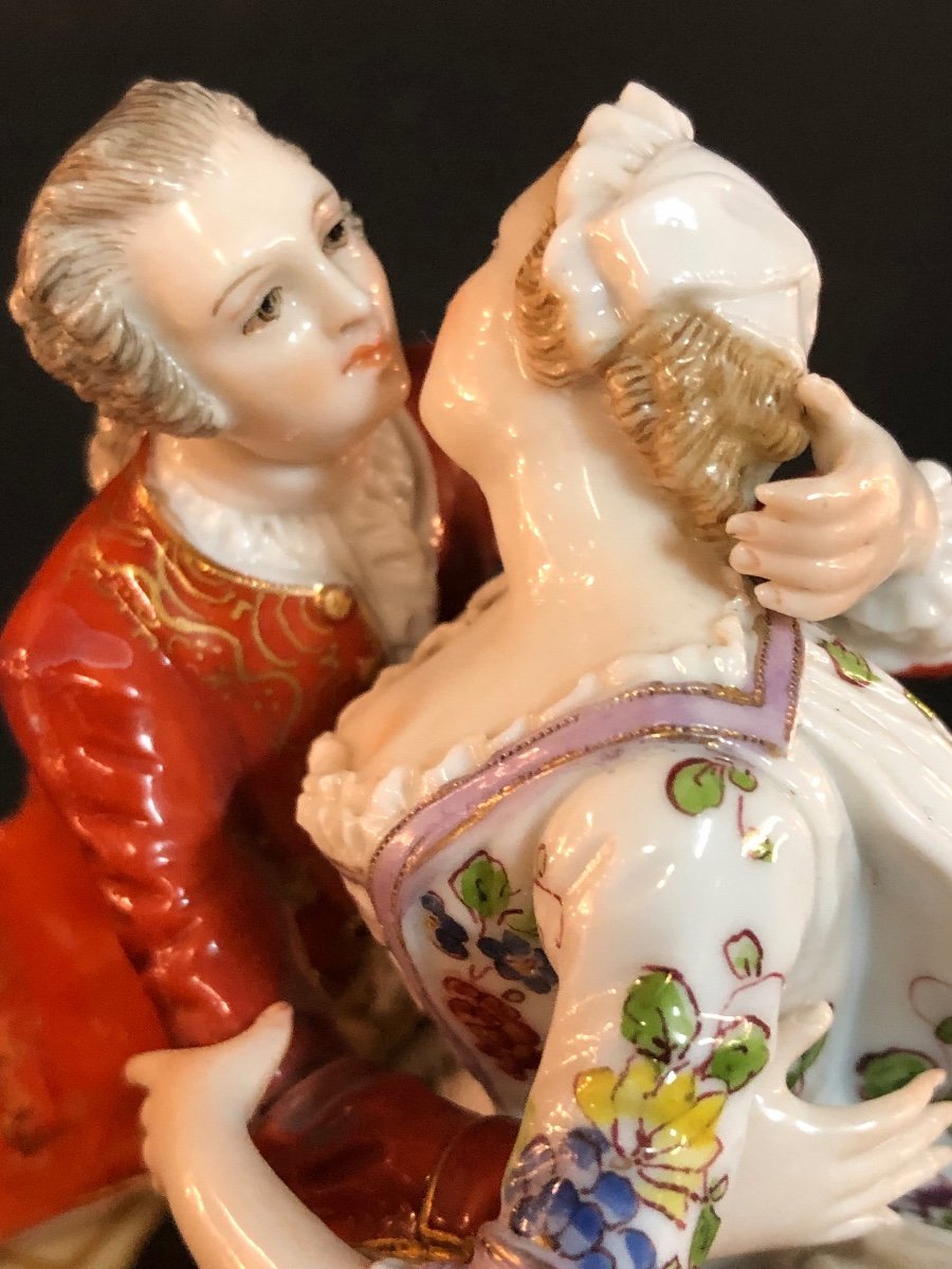 Frankenthal German Manufacture Pair Of Groups - Porcelain Subjects-photo-3