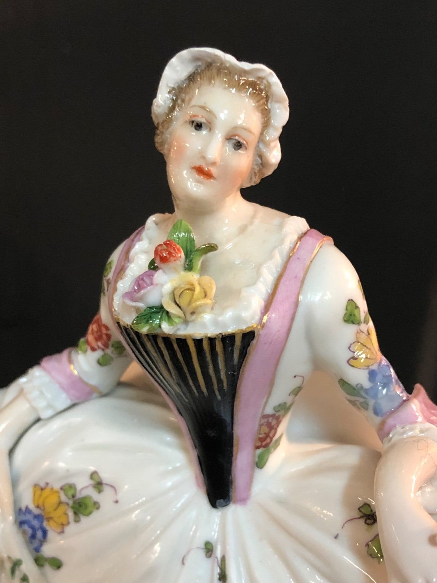 Frankenthal manufacture Allemande Paire De Groupes - Sujets En Porcelaine-photo-5