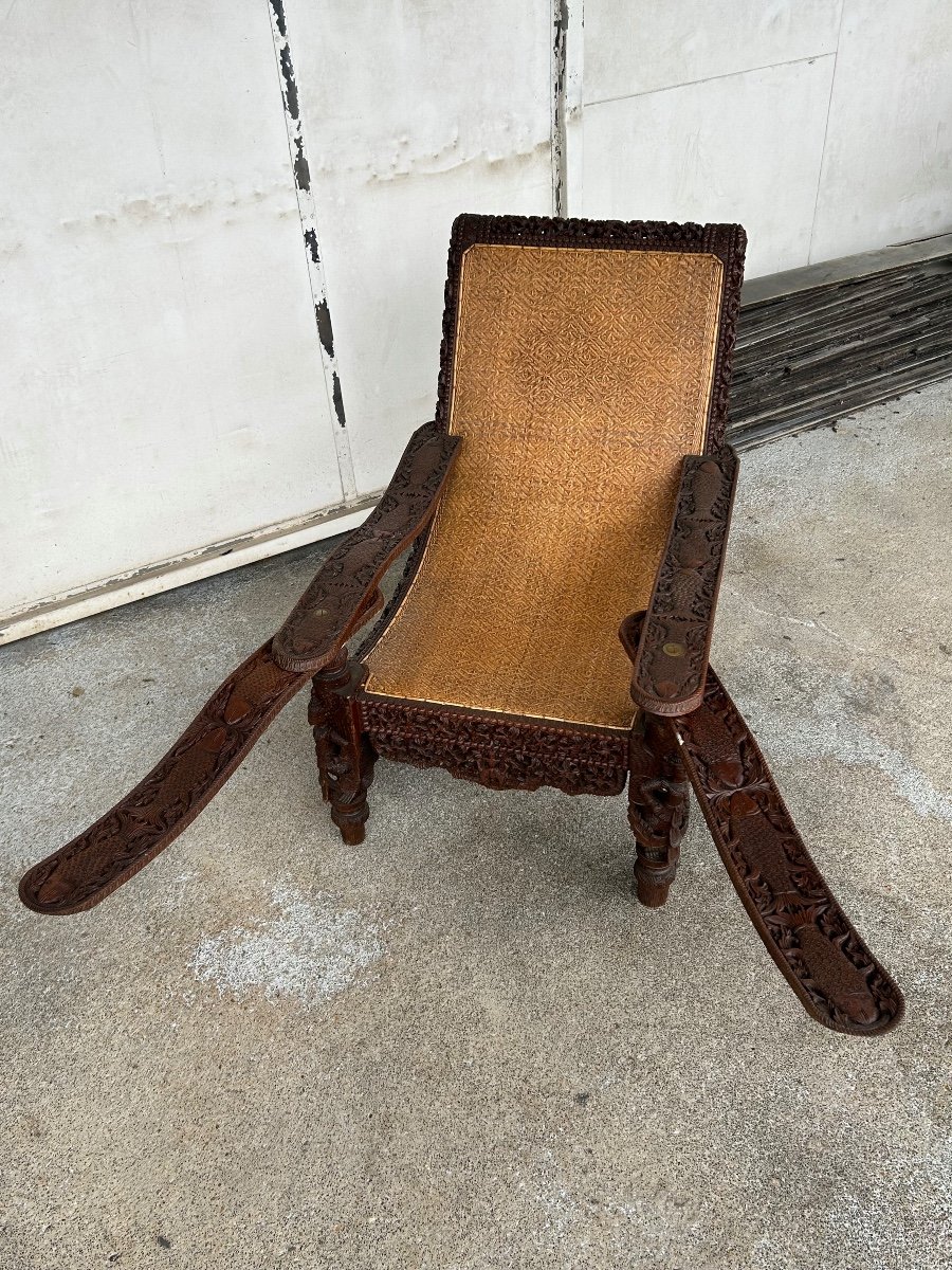 Colonial Armchair Said Of Planter Indochina Late Nineteenth-photo-2
