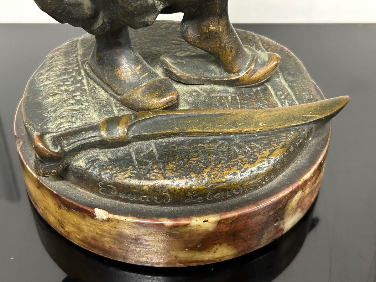 Douard Letourneau (1851-1907) Judith - Orientalist Bronze Sculpture-photo-3