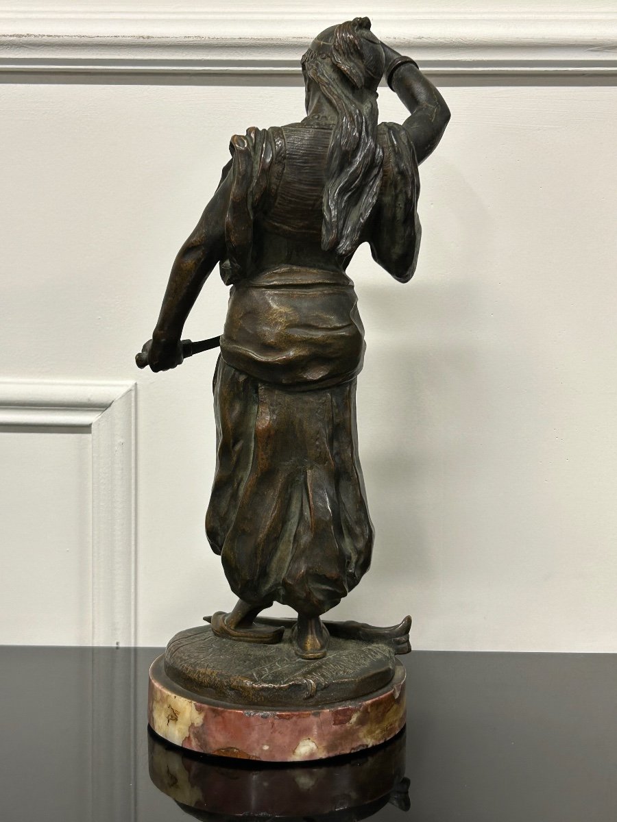 édouard Letourneau (1851-1907) Judith - Sculpture En Bronze Orientaliste -photo-5