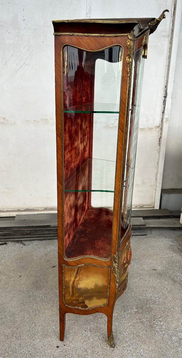 Showcase Domed Louis XV Style Napoleon III Period - Vernis Martin - 19th-photo-6